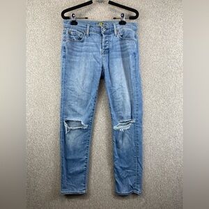 7 for all mankind Josefina skinny boyfriend light wash distressed